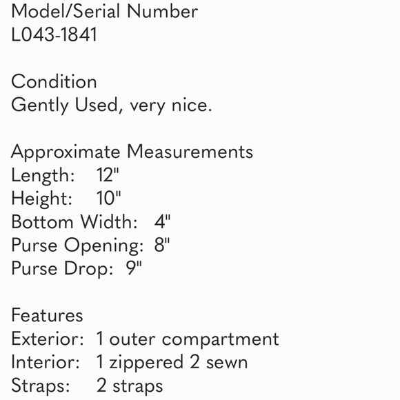 Coach canvas purse #L043-1841 with coach tag - Picture 5 of 8